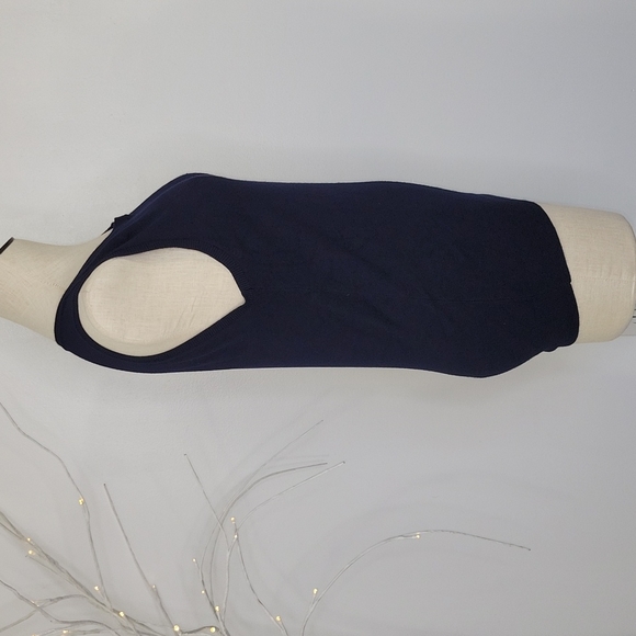 Zara Knit Navy Sweater Tank Top SZ XL - Picture 2 of 7